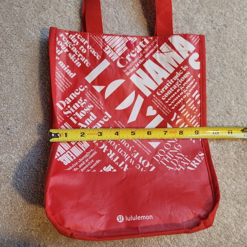Athleta, Lululemon, Brand Bar Tote Bag Bundle - Metallic Blue, Red & Cream - Picture 4 of 7